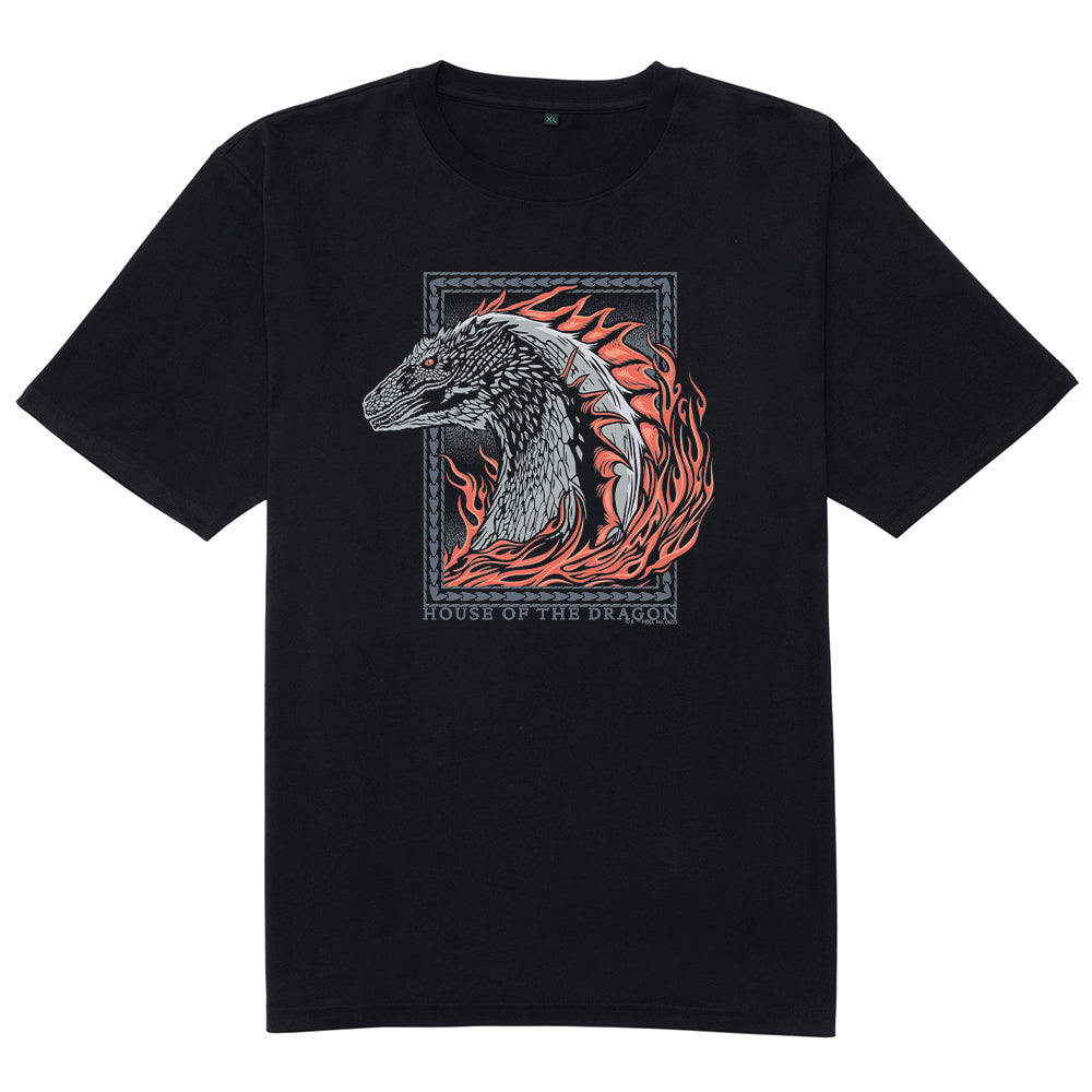 Game Of Thrones House of the Dragon: Day Of The Dragon In Flames Black T-Shirt