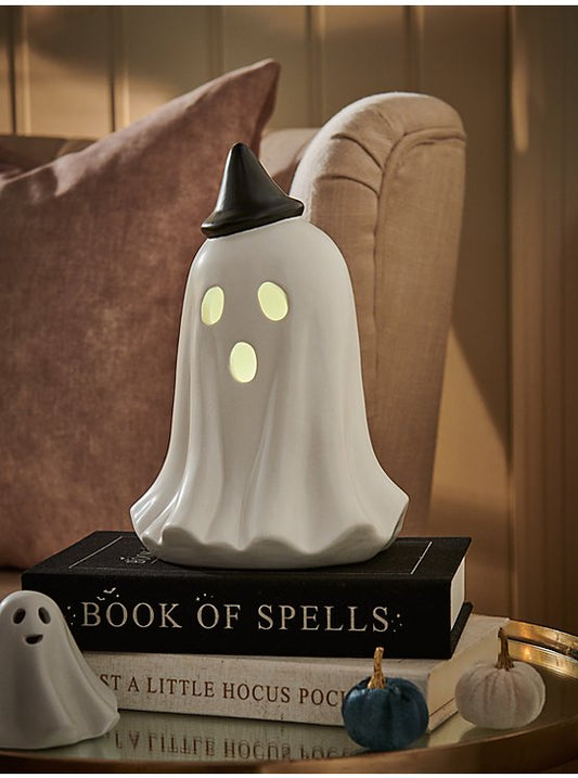Ceramic Ghost With With Hat Statue