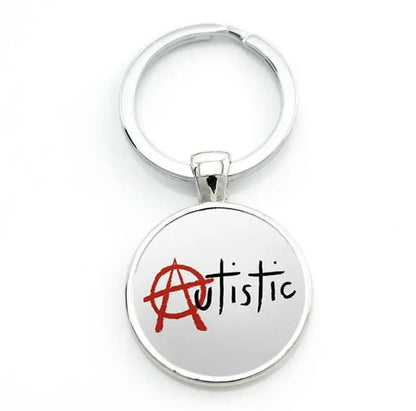Autism Charity Glass Dome Keychains