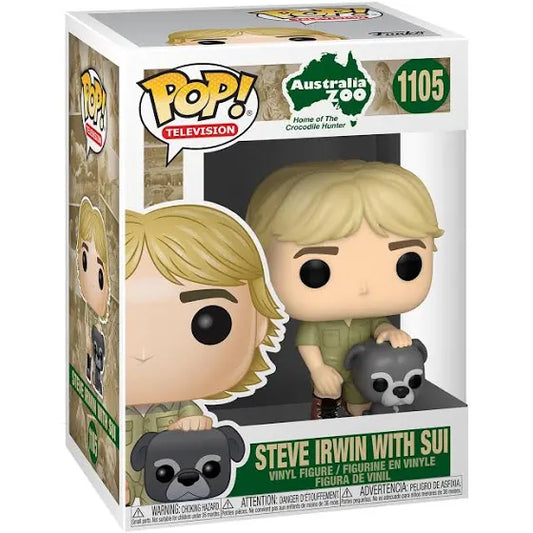 Funko Pop! Australia Zoo 1105 Steve Irwin With Sui Vinyl Figure