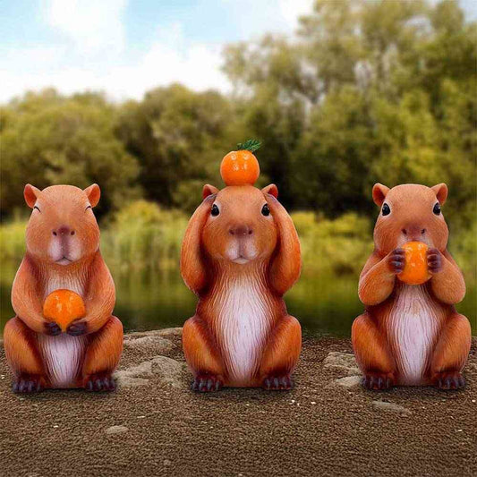 Three Wise Capybara Ornaments