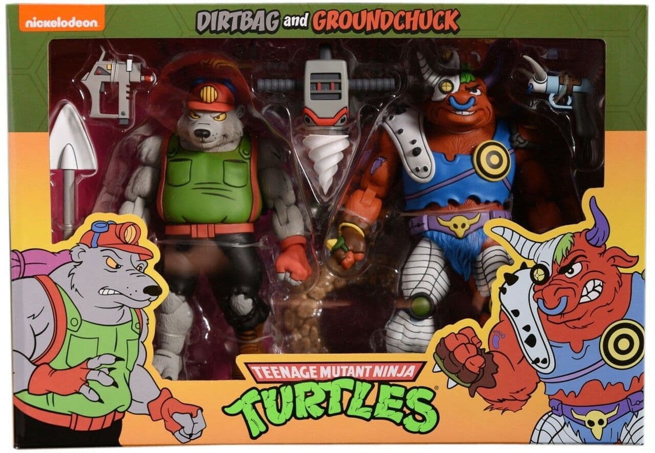 Teenage Mutant Ninja Turtles Dirtbag and Groundchuck Neca Figures