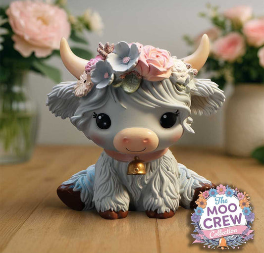 The Moo Crew Magnolia The Highland Cow Statue