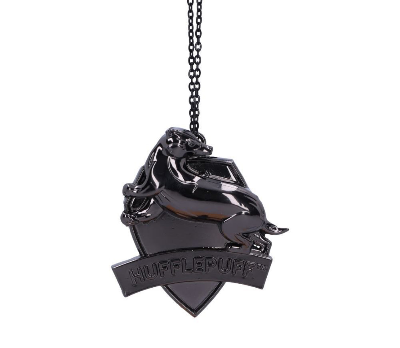 Harry Potter Silver Hufflepuff Crest Hanging Ornament