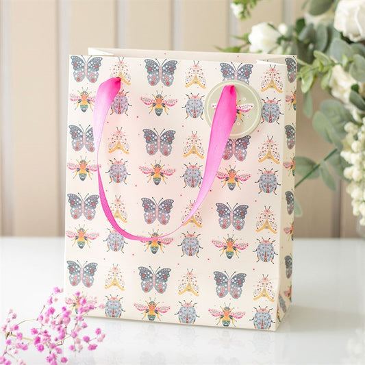 Floral Bug Print Medium 23cm Gift Bag