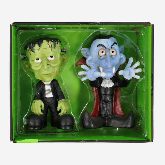 Skull & Bones Dracula And Frankensteins Monster Statues