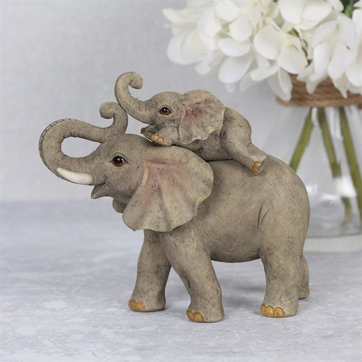 Elephant Adventure Mother and Baby Elephant Statue