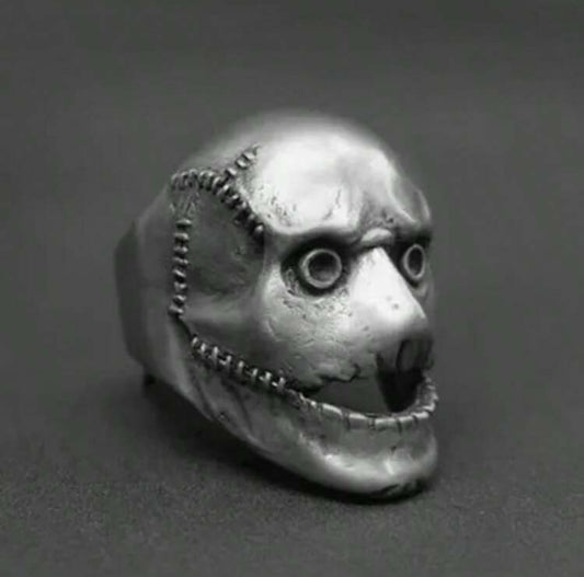 Slipknot Corey Taylor Mask Antique Silver Ring