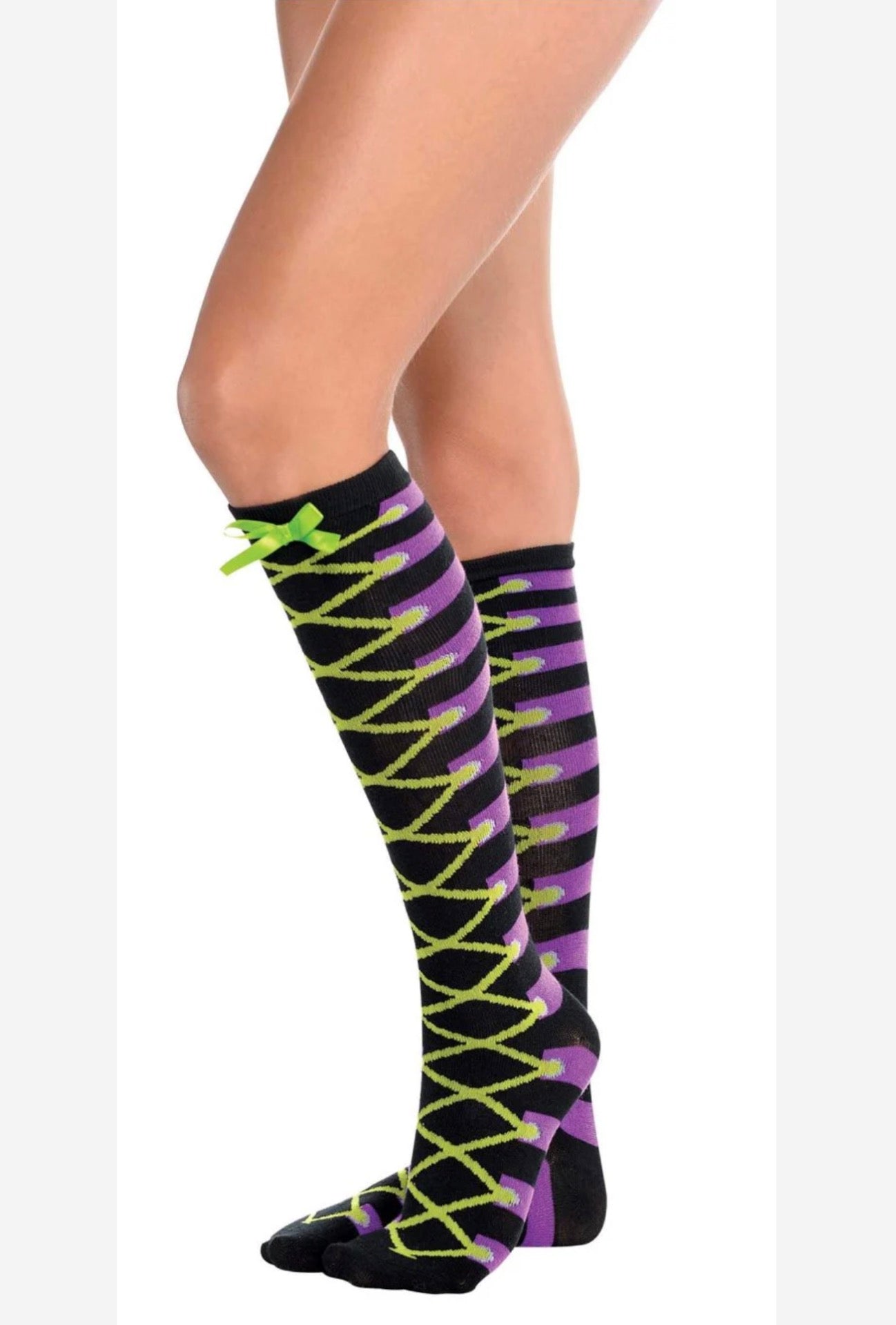 Halloween Lace-up Style Knee High Socks
