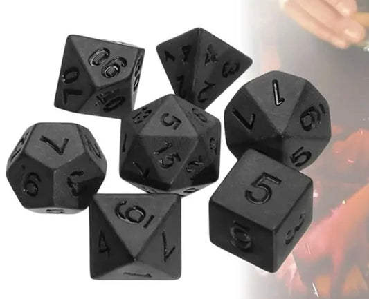 Soot Black 7pc Dice Set