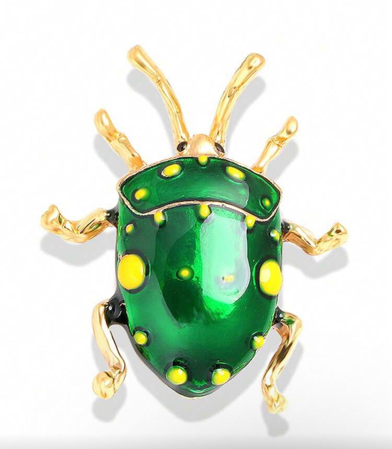 Green Forest Bug Brooch