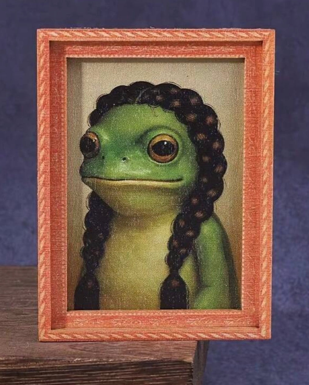 Frog Antique Portrait Fridge Magnet
