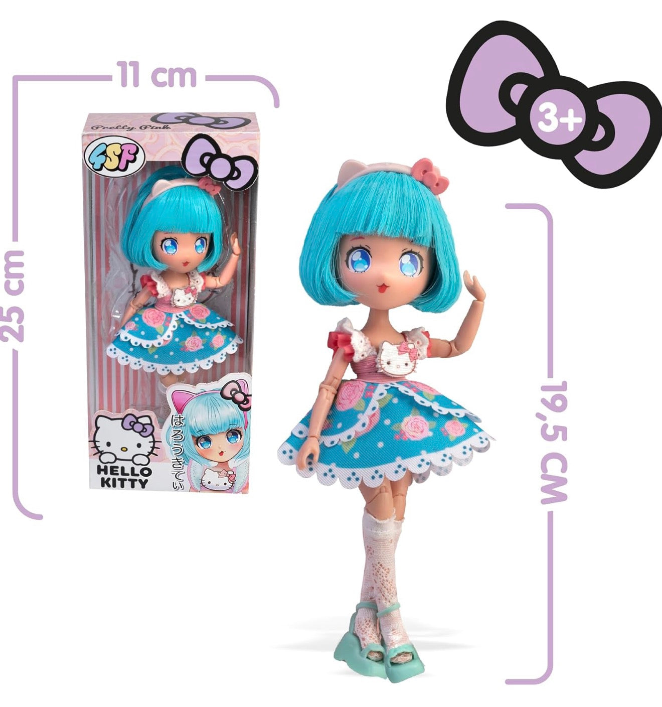 Hello Kitty Pretty Pink Articulated Doll
