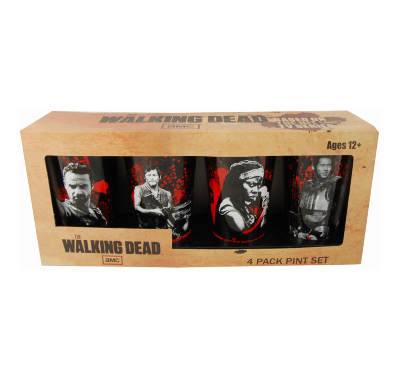 The Walking Dead 4 Glass Pint Set