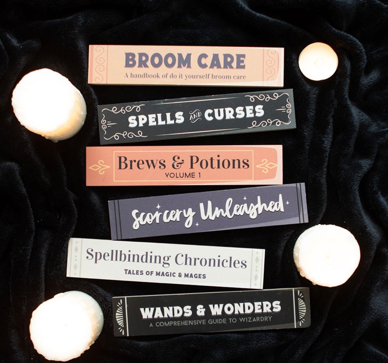 Halloween Book Block Wooden Signs