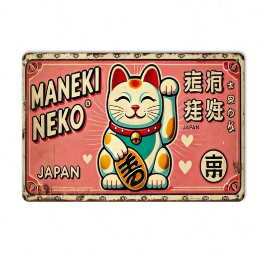 Maneki Neko Japan Tin Sign