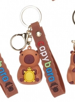 Capybara 3D Keychain with Strap