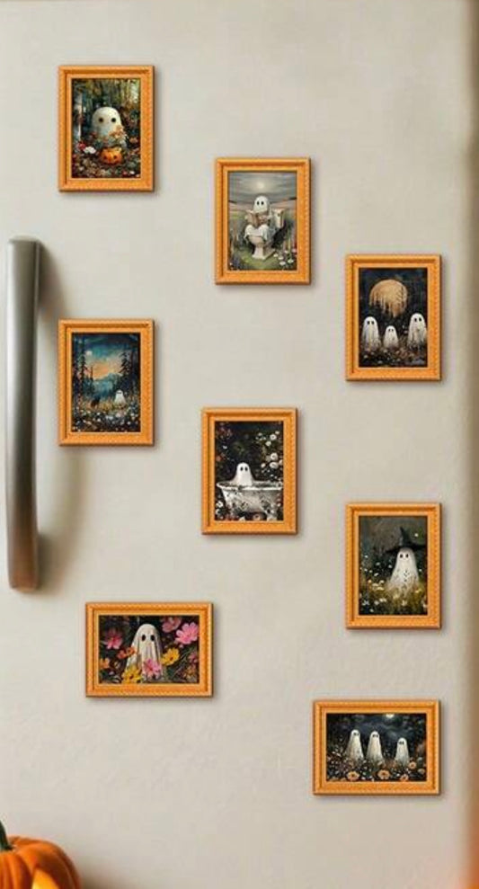 Ghost Mini Framed Print Fridge Magnet