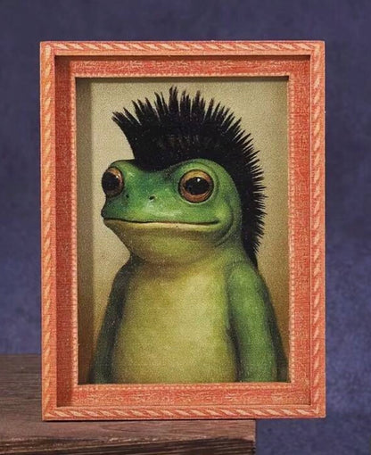 Frog Antique Portrait Fridge Magnet