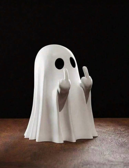 Ghost Bird Flipping Statue