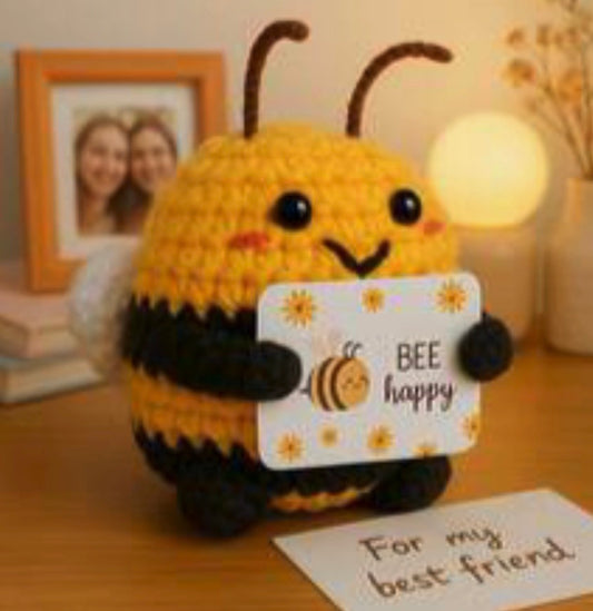 Bee Happy Crocheted Bee