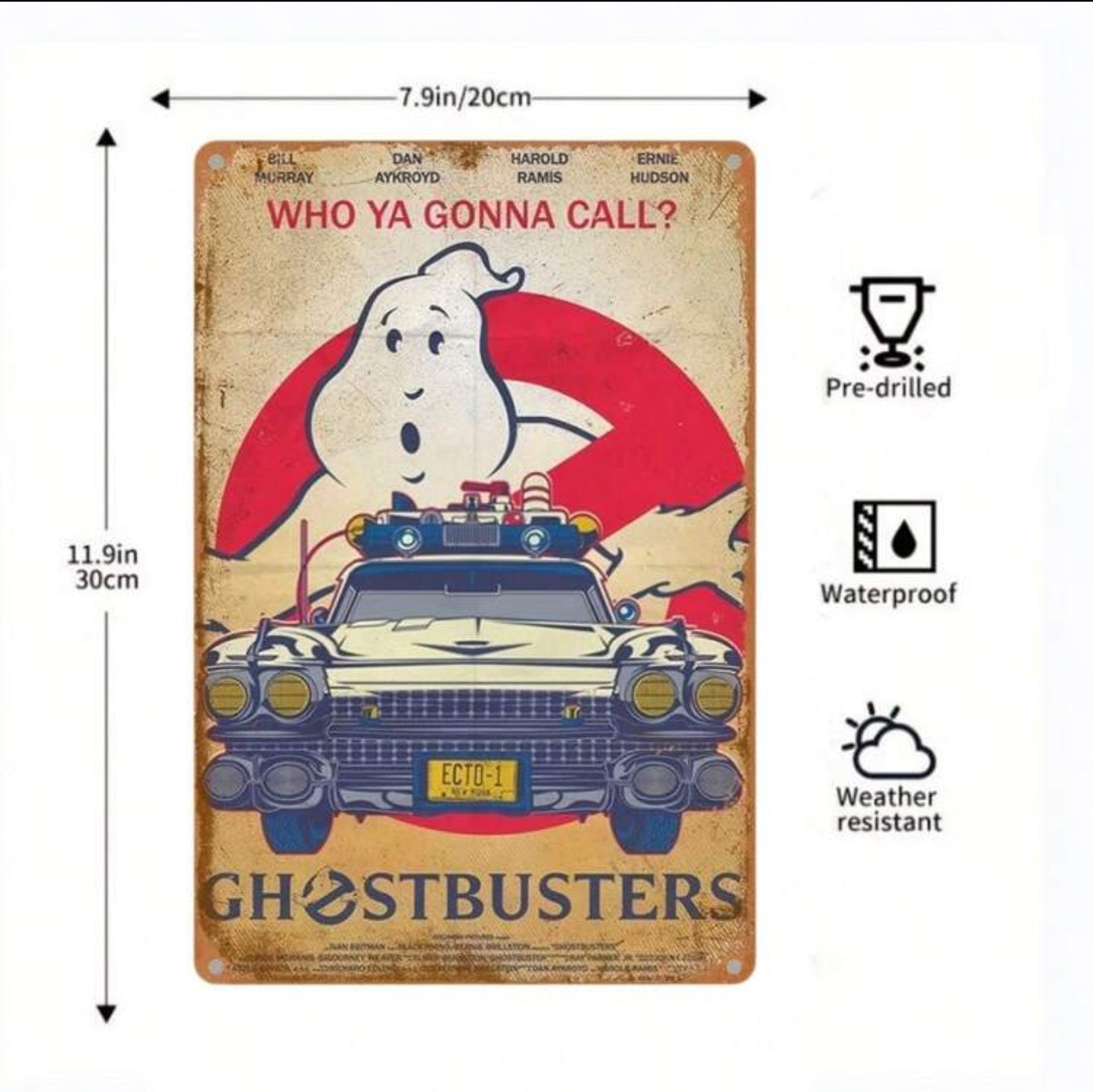 Ghostbusters Metal Sign