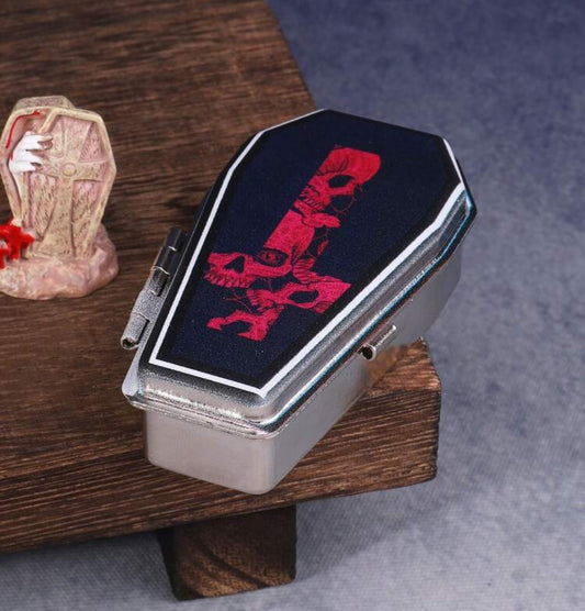 Inverted Cross Metal Casket Keychain