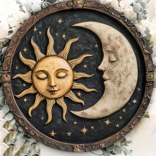 Sun & Moon Metal Sign
