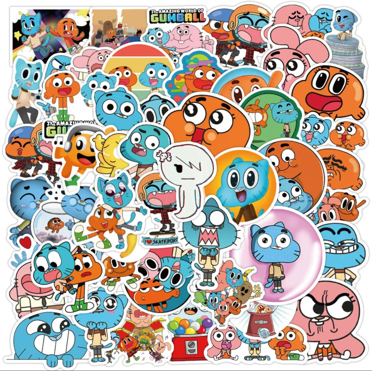 The Amazing World of Gumball Artist Parody Waterproof Stickers