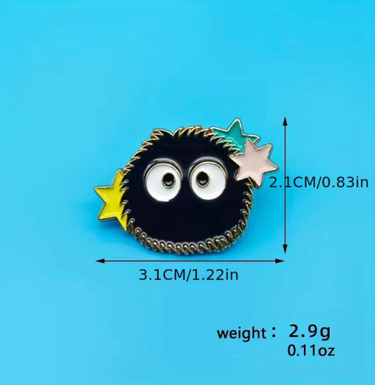 Studio Ghibli Susuwatari with Stars Pin Badge