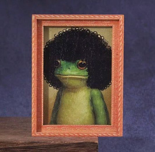Frog Antique Portrait Fridge Magnet