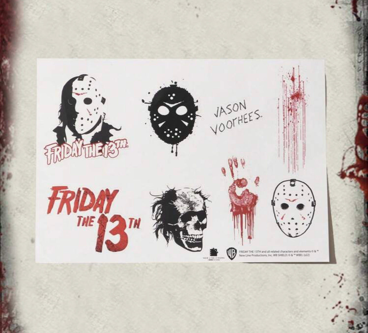 Friday the 13th Licensed Sticker Sheet