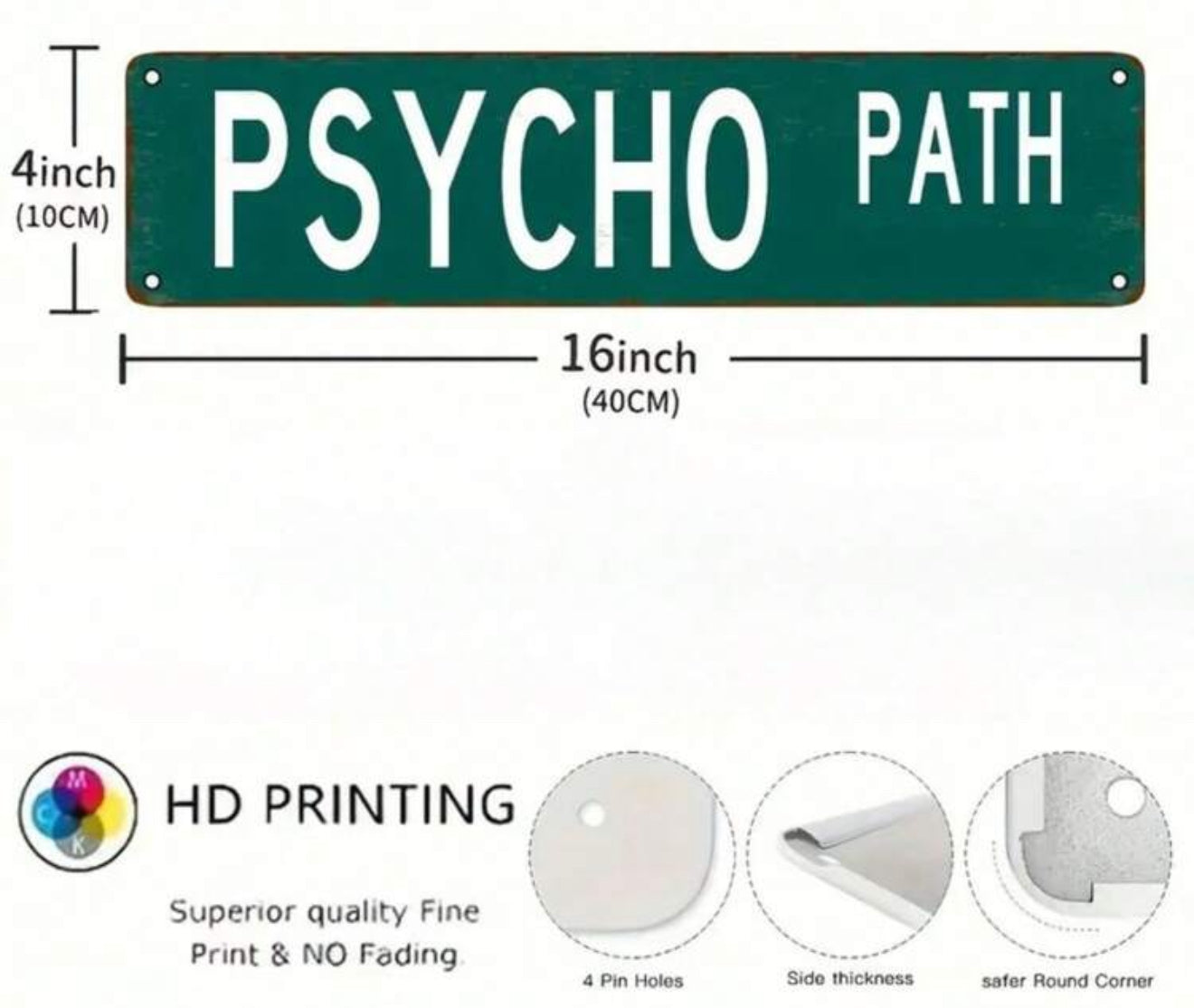 Psycho Path Metal Sign