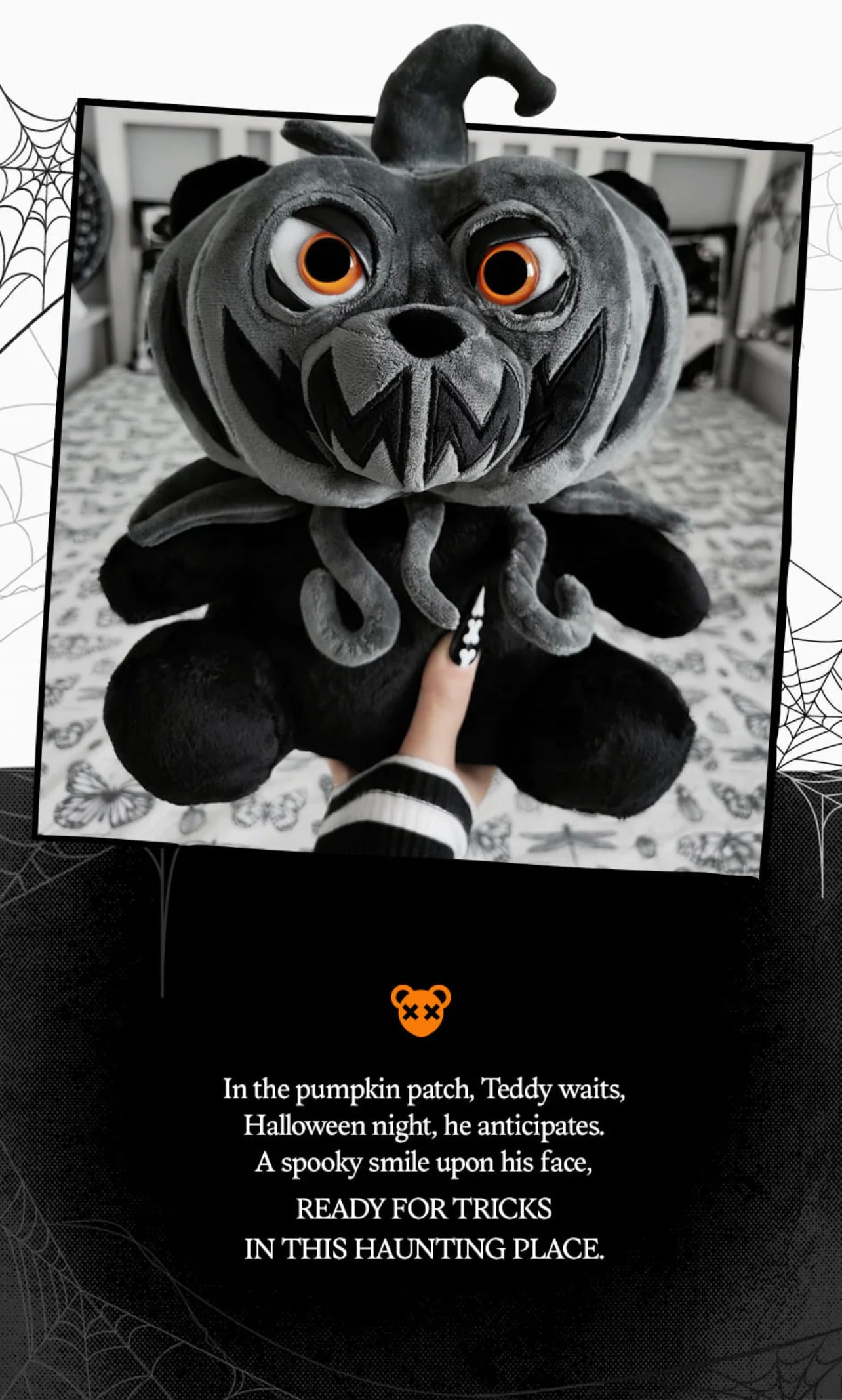 Pumpkin Teddy: Chasm Plush Kreeptures by Killstar