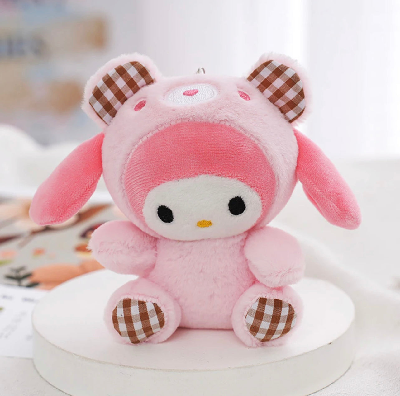 My Melody Bear Cosplay Plush Keychain