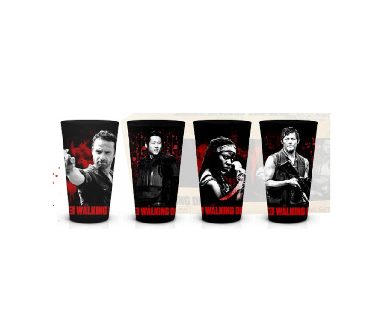 The Walking Dead 4 Glass Pint Set