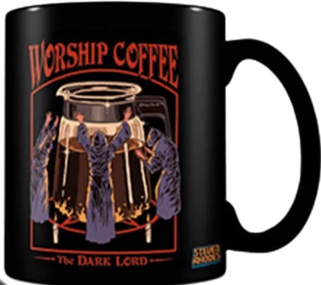 Coffee Worship: The Dark Lord Mug by Steven Rhodes