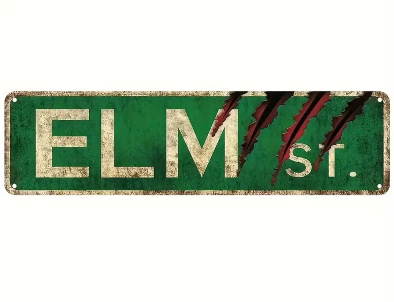 Elm Street Wooden Sign
