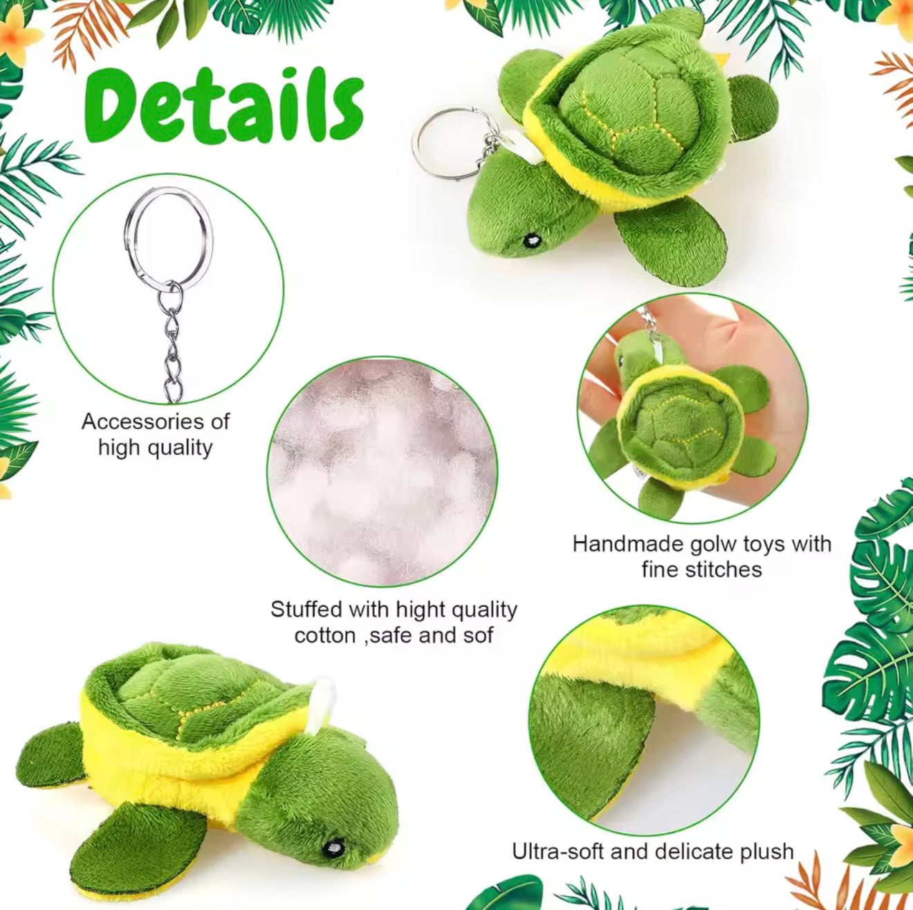 Sea Turtle Plush Keychain