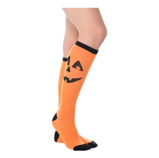 Pumpkin Knee High Socks