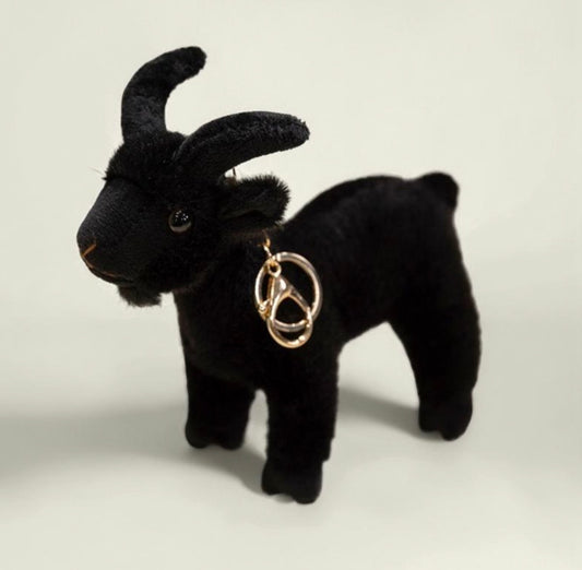Black Goat Plush Keychain