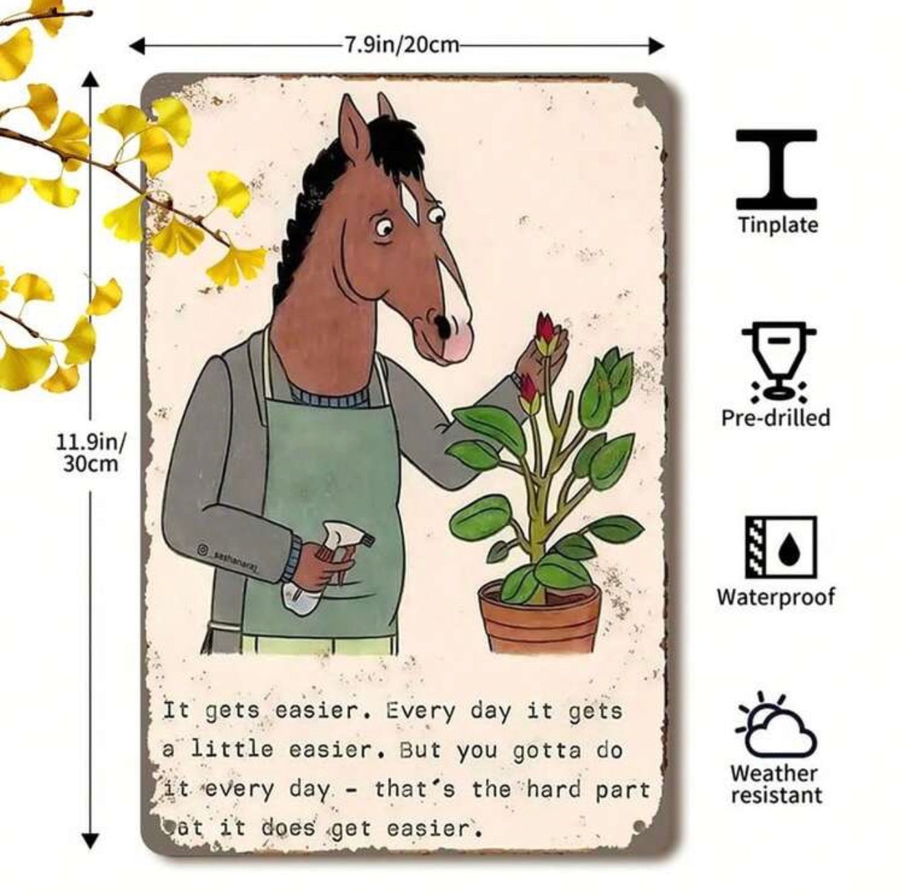 Bojack Horseman Vintage Metal Sign