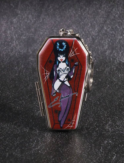 Elvira Metal Casket Keychain