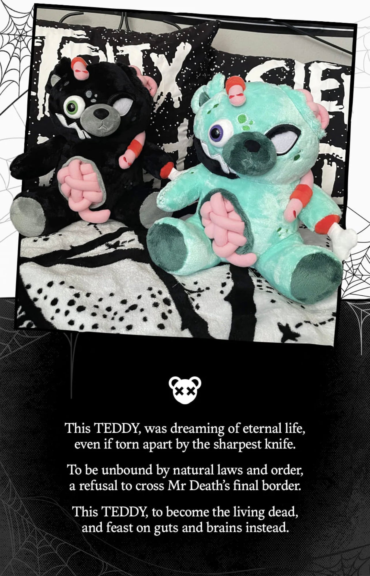 Undead Teddy: Zombieal Plush Kreeptures by Killstar