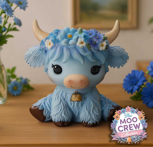 The Moo Crew Bluebell The Highland Cow Statue