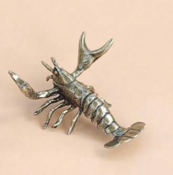 Crayfish Vintage Metal Figure