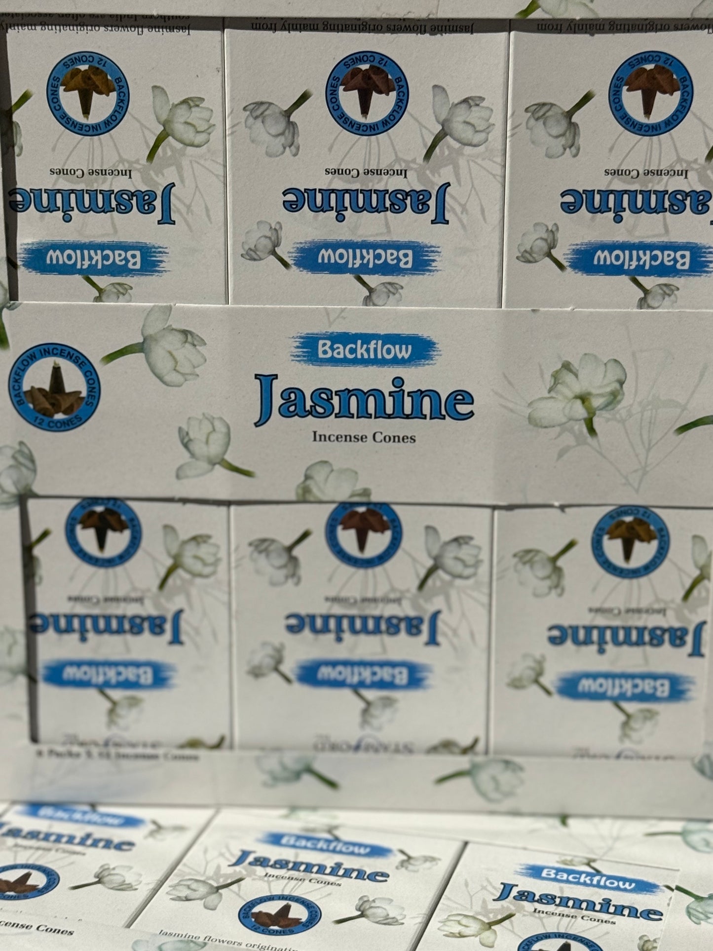 Jasmine Backflow Incense Cones 6 Packs x 12 Cones
