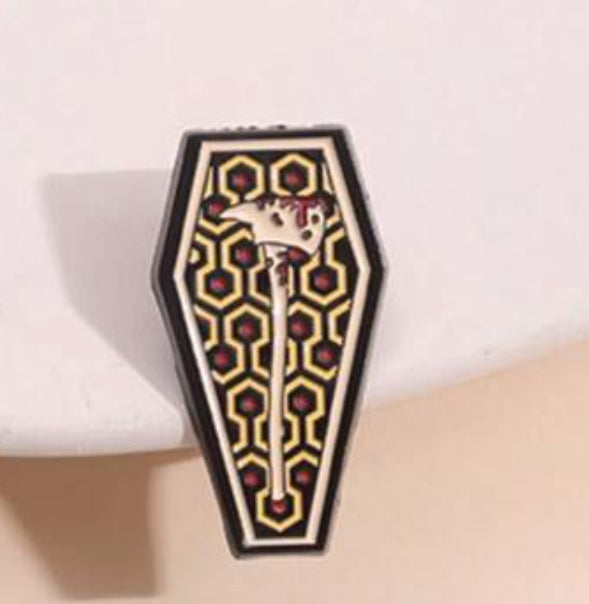 The Shining Axe Coffin Pin Badge