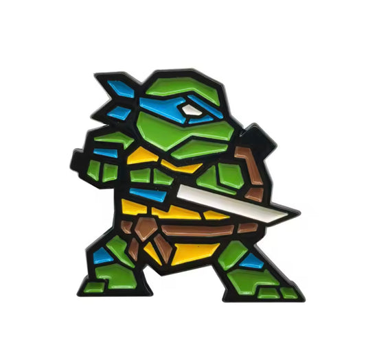 Teenage Mutant Ninja Turtles Leonardo Geometric Pin Badge