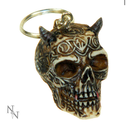 Nordic Demon 3cm Skull Keychain